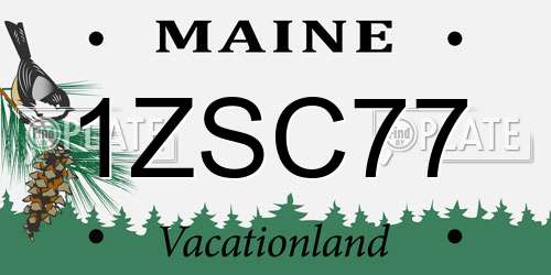 1ZSC77 Maine License Plate