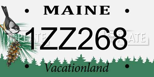 1ZZ268 Maine License Plate