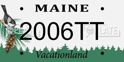2006TT Maine License Plate
