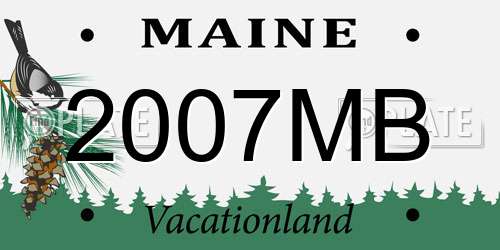 2007MB Maine License Plate