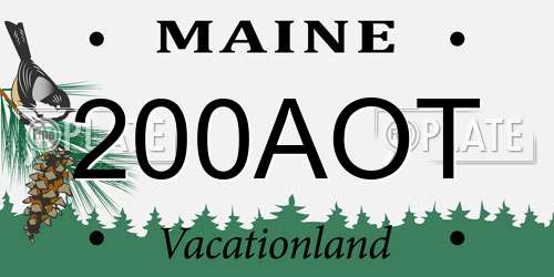200AOT Maine License Plate