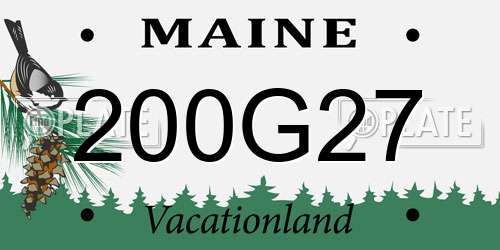 200G27 Maine License Plate