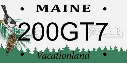 200GT7 Maine License Plate
