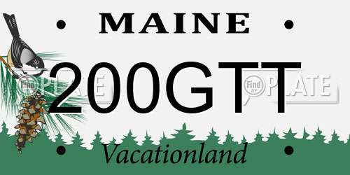 200GTT Maine License Plate