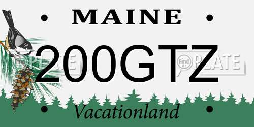 200GTZ Maine License Plate