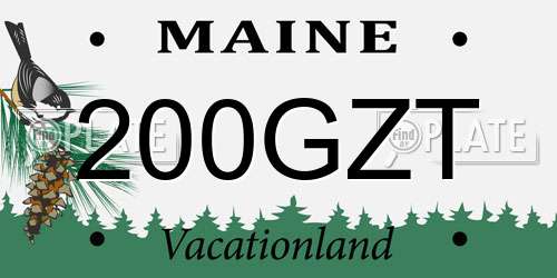 200GZT Maine License Plate