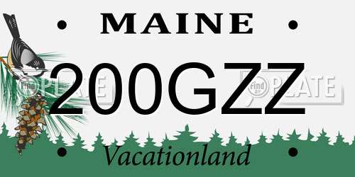200GZZ Maine License Plate