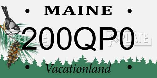 200QP0 Maine License Plate
