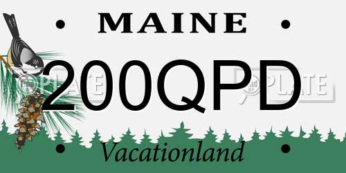 200QPD Maine License Plate