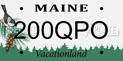 200QPO Maine License Plate