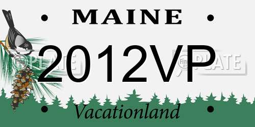 2012VP Maine License Plate