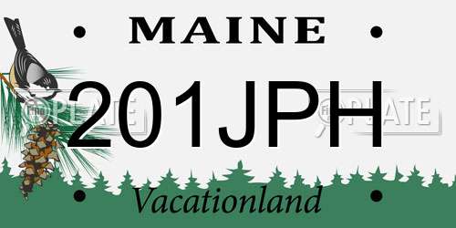 201JPH Maine License Plate