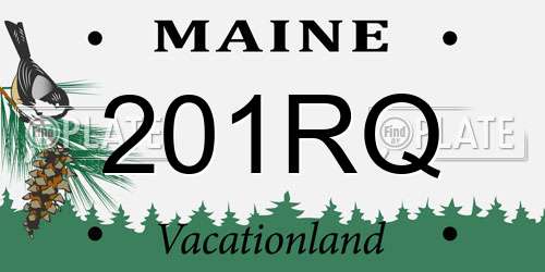 201RQ Maine License Plate