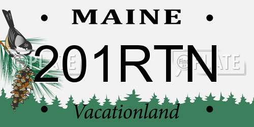 201RTN Maine License Plate