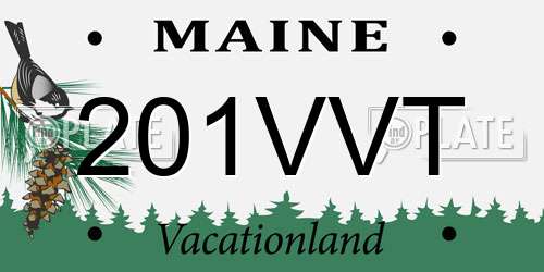 201VVT Maine License Plate