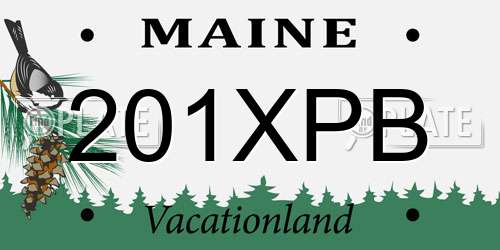 201XPB Maine License Plate