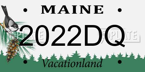 2022DQ Maine License Plate