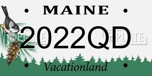 2022QD Maine License Plate