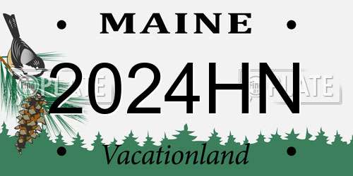 2024HN Maine License Plate