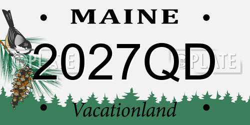 2027QD Maine License Plate