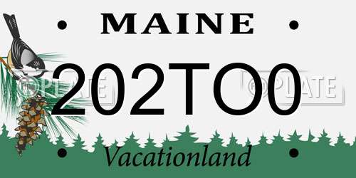 202TO0 Maine License Plate
