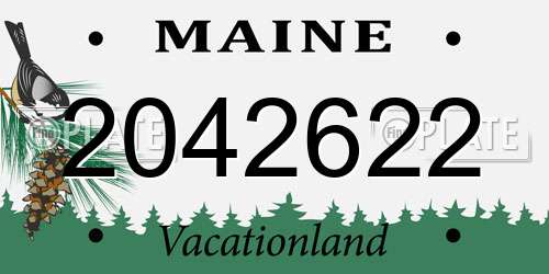 2042622 Maine License Plate