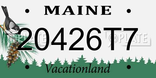 20426T7 Maine License Plate