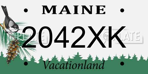 2042XK Maine License Plate