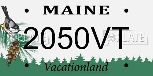 2050VT Maine License Plate