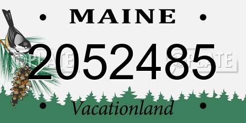 2052485 Maine License Plate