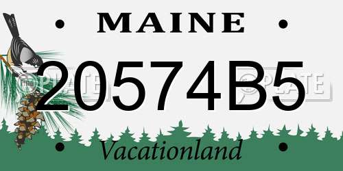20574B5 Maine License Plate