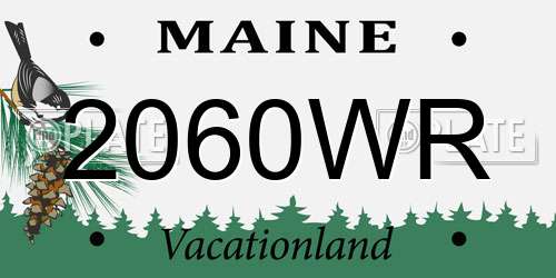 2060WR Maine License Plate