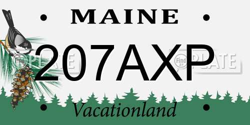 207AXP Maine License Plate