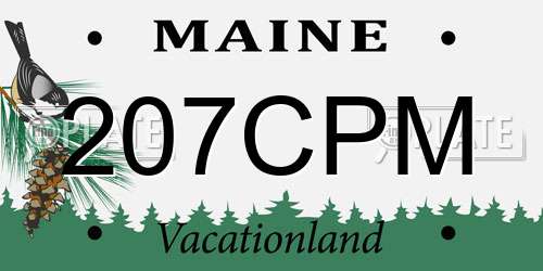 207CPM Maine License Plate