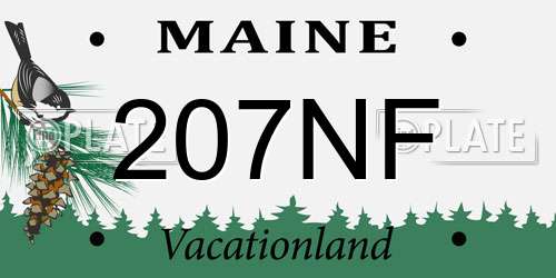 207NF Maine License Plate