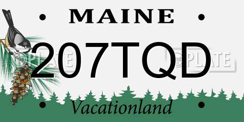 207TQD Maine License Plate