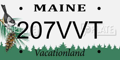 207VVT Maine License Plate