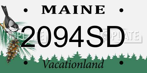 2094SD Maine License Plate