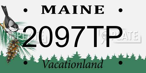 2097TP Maine License Plate