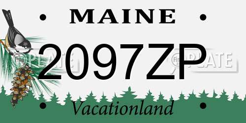 2097ZP Maine License Plate