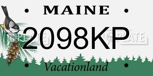 2098KP Maine License Plate