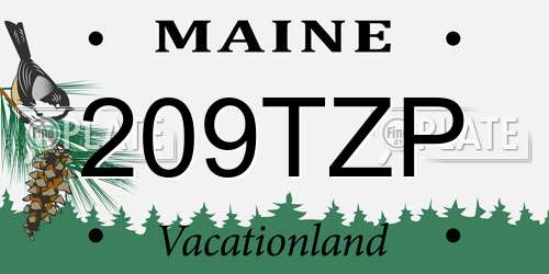 209TZP Maine License Plate