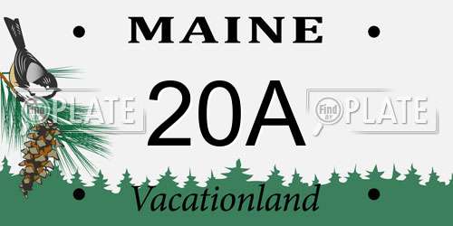 20A Maine License Plate