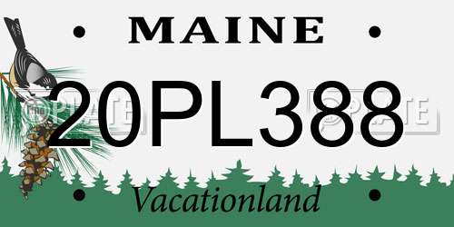 20PL388 Maine License Plate