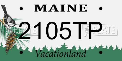 2105TP Maine License Plate