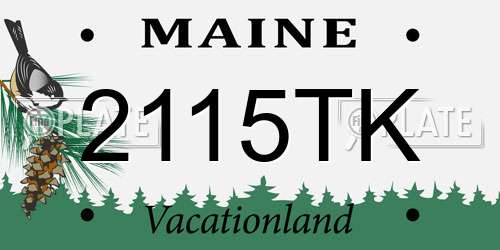 2115TK Maine License Plate
