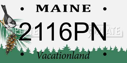 2116PN Maine License Plate