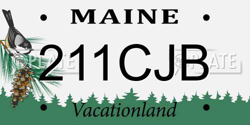 211CJB Maine License Plate