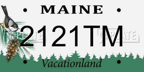 2121TM Maine License Plate