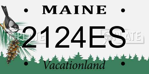 2124ES Maine License Plate